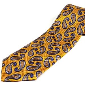 Robert Talbott SEVEN FOLD Tie Gold Hand Made Italy